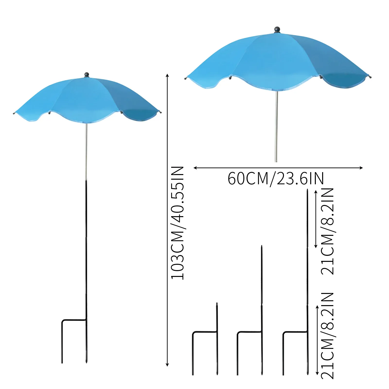 Plant Umbrella Height Adjustable With Stake Garden Shade Protect Plants From Sun For Potted Plants Flower Beds For Outdoor Plant