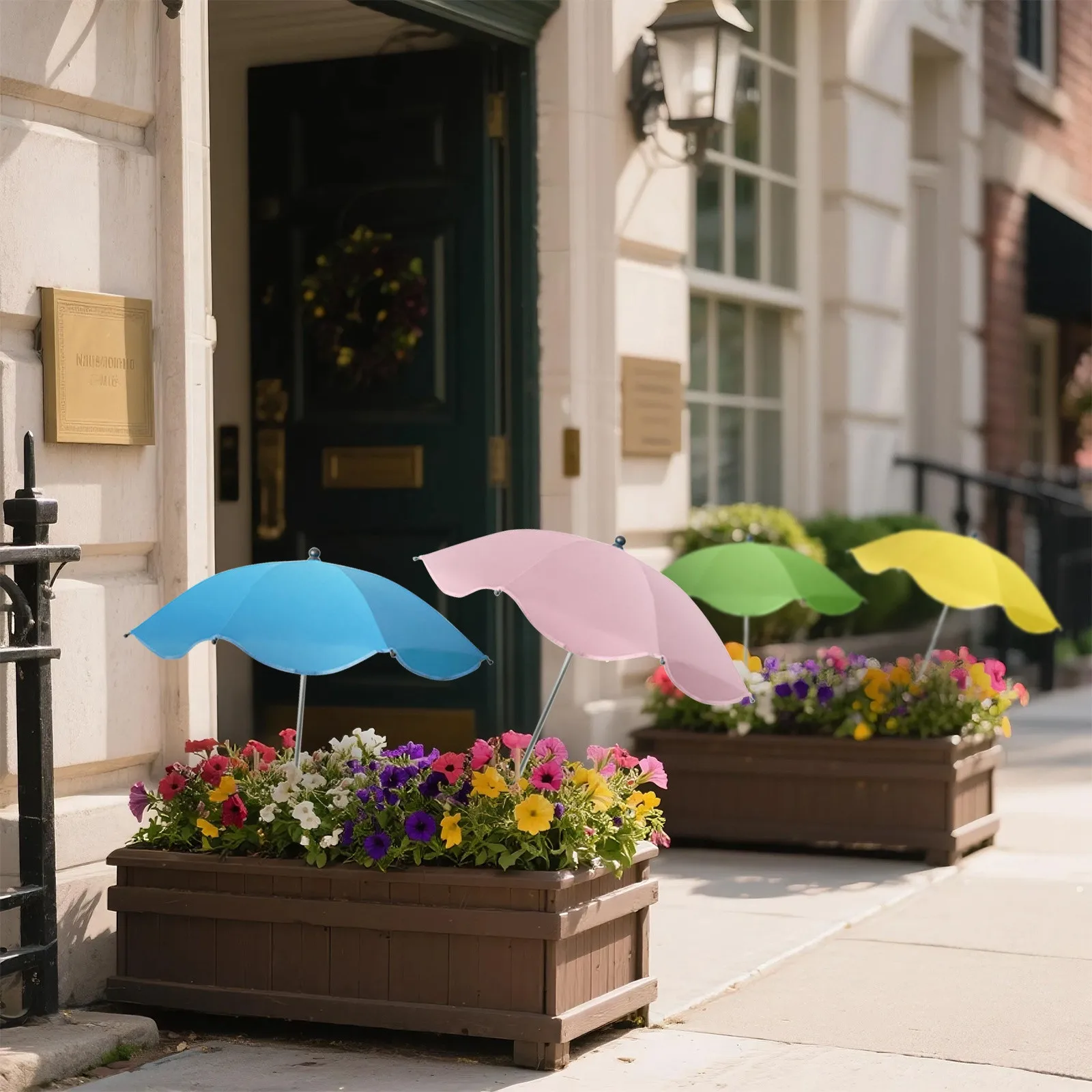 Plant Umbrella Height Adjustable With Stake Garden Shade Protect Plants From Sun For Potted Plants Flower Beds For Outdoor Plant