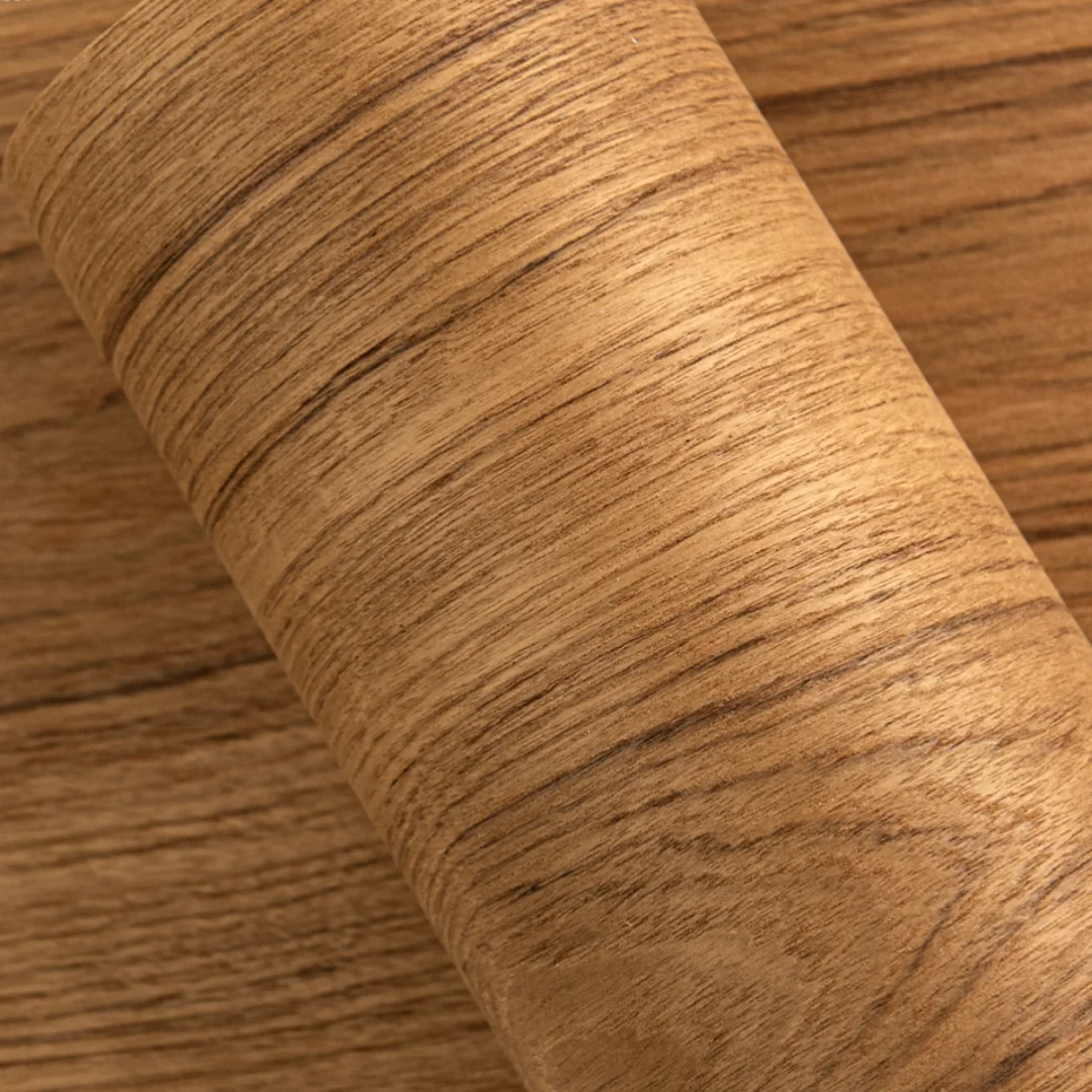 L:2.6m Width:400mm T:0.3mm Natural Yellow Teak Wood Veneer Sheet Speaker Cabinet Door Veneering Floor Covering DIY Projects