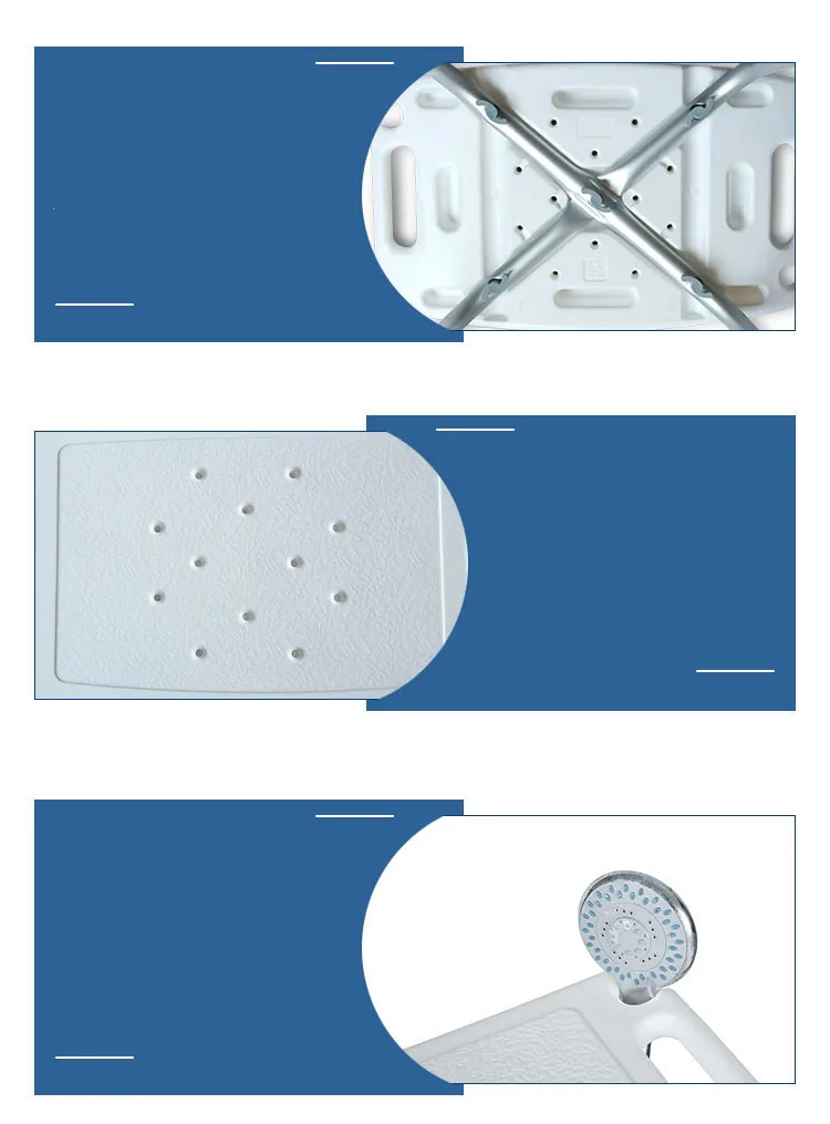 Bathroom and Shower Chair Elderly Folding Bath Chair Furniture Stool Shower Bench Non-slip Bath Chair 6 Gears Height Adjustable