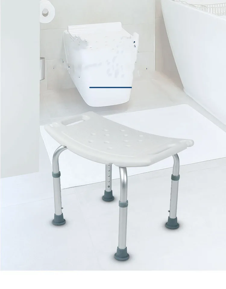 Bathroom and Shower Chair Elderly Folding Bath Chair Furniture Stool Shower Bench Non-slip Bath Chair 6 Gears Height Adjustable