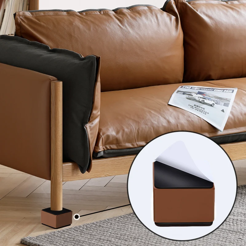 Bed Furniture Square Risers Solid Steel Bed Furniture Post Lifts Protect Floors Anti Scratch Wood and Carpet Surface Heavy Duty