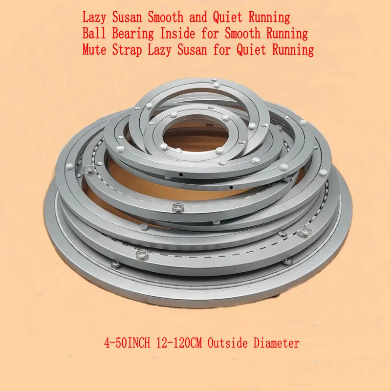 Aluminium Alloy Lazy Susan Serving Ring Rotating Swivel Plate Steel Ball Bearing Round Turntable
