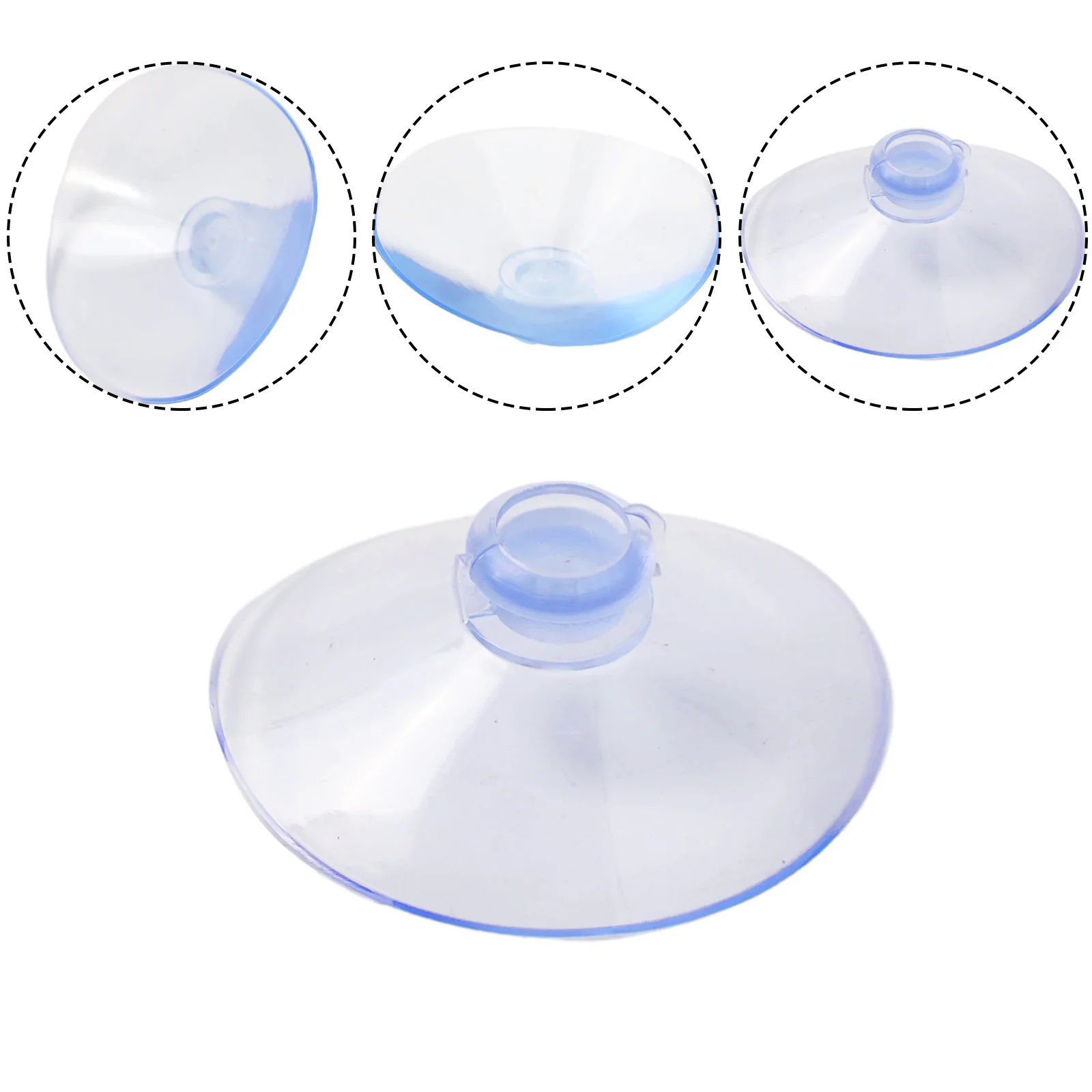 4/10PCS 55mm/50mm Mushroom Head Clear Suction Cups Thumb Nut Strong Vacuum Suckers PVC Transparent Kitchen Bathroom Wall Hooks