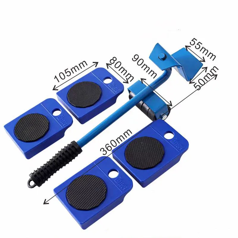 New Heavy Duty Furniture Lifter Mover Roller Wheel Bar Moving Device Lifting Helper Furniture Moving Transport Tool