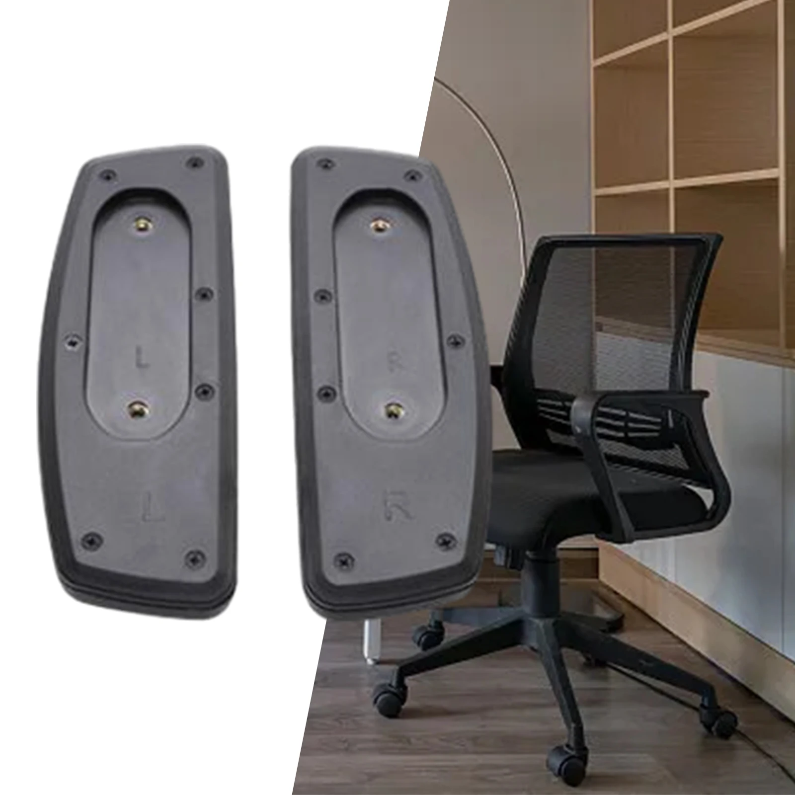 2Pcs Chair Armrest Arm Pads Universal Waterproof Replacement Computer Chair Office Chair Gaming Chair Armchair Swivel Chair
