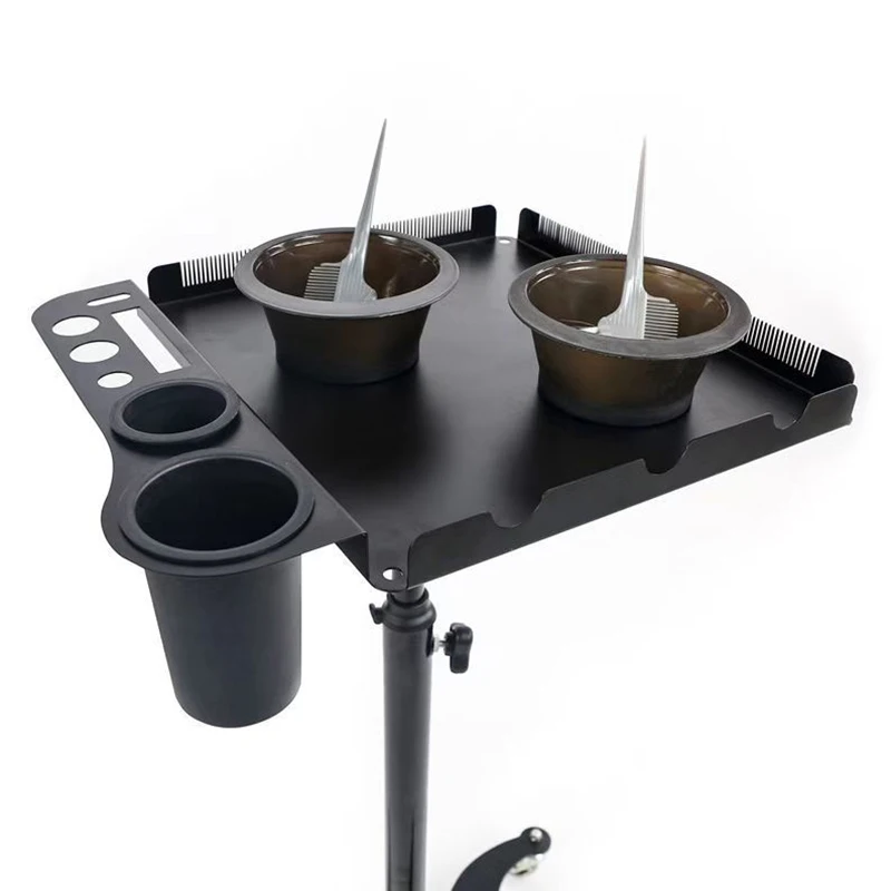 Rolling Salon Tray Cart Organizer Hair Extension Tool Salon Trolley Hair Color Service Tray for Salon