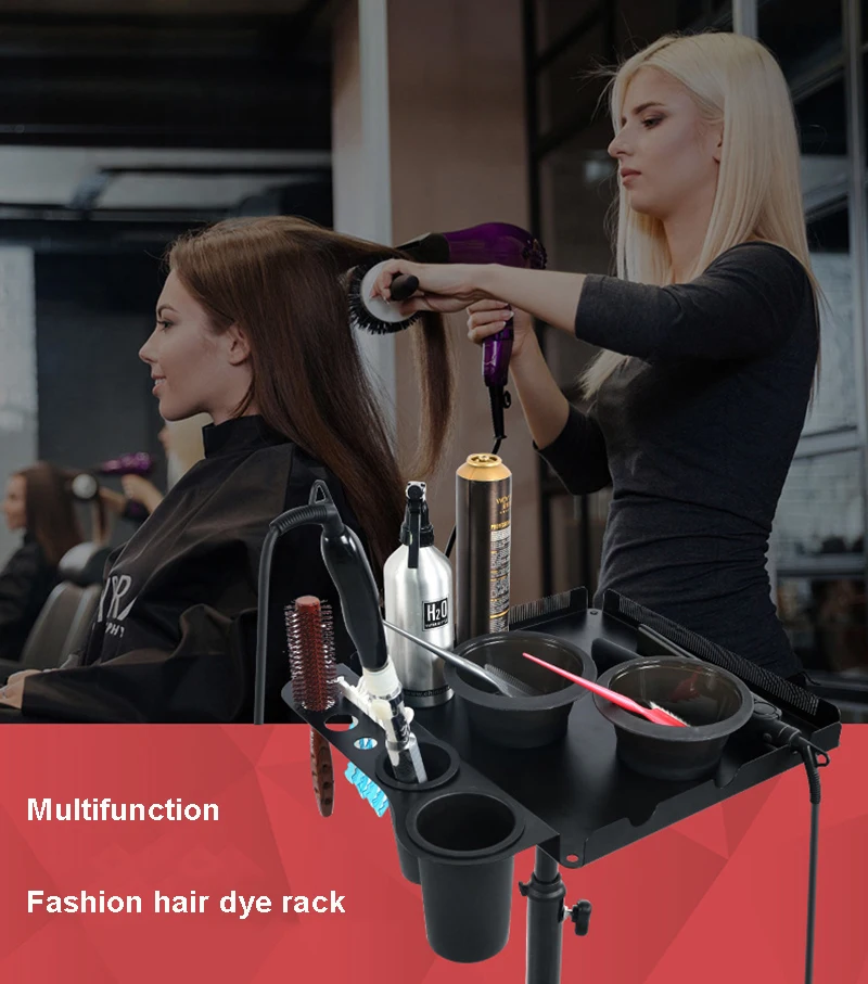 Rolling Salon Tray Cart Organizer Hair Extension Tool Salon Trolley Hair Color Service Tray for Salon