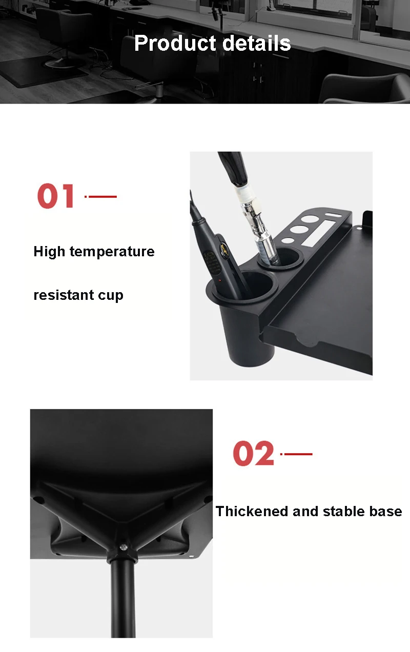 Rolling Salon Tray Cart Organizer Hair Extension Tool Salon Trolley Hair Color Service Tray for Salon