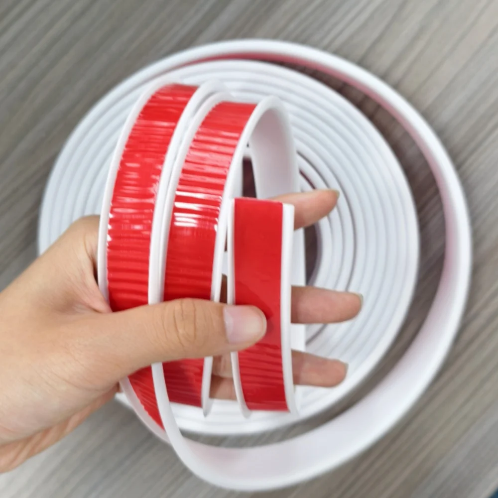 1pc 5m/196.85in Self Adhesive PVC Edge Banding Strip Sealing Tape U-Shaped Strip for Furniture Cabinet Desk Edge Guard Protector