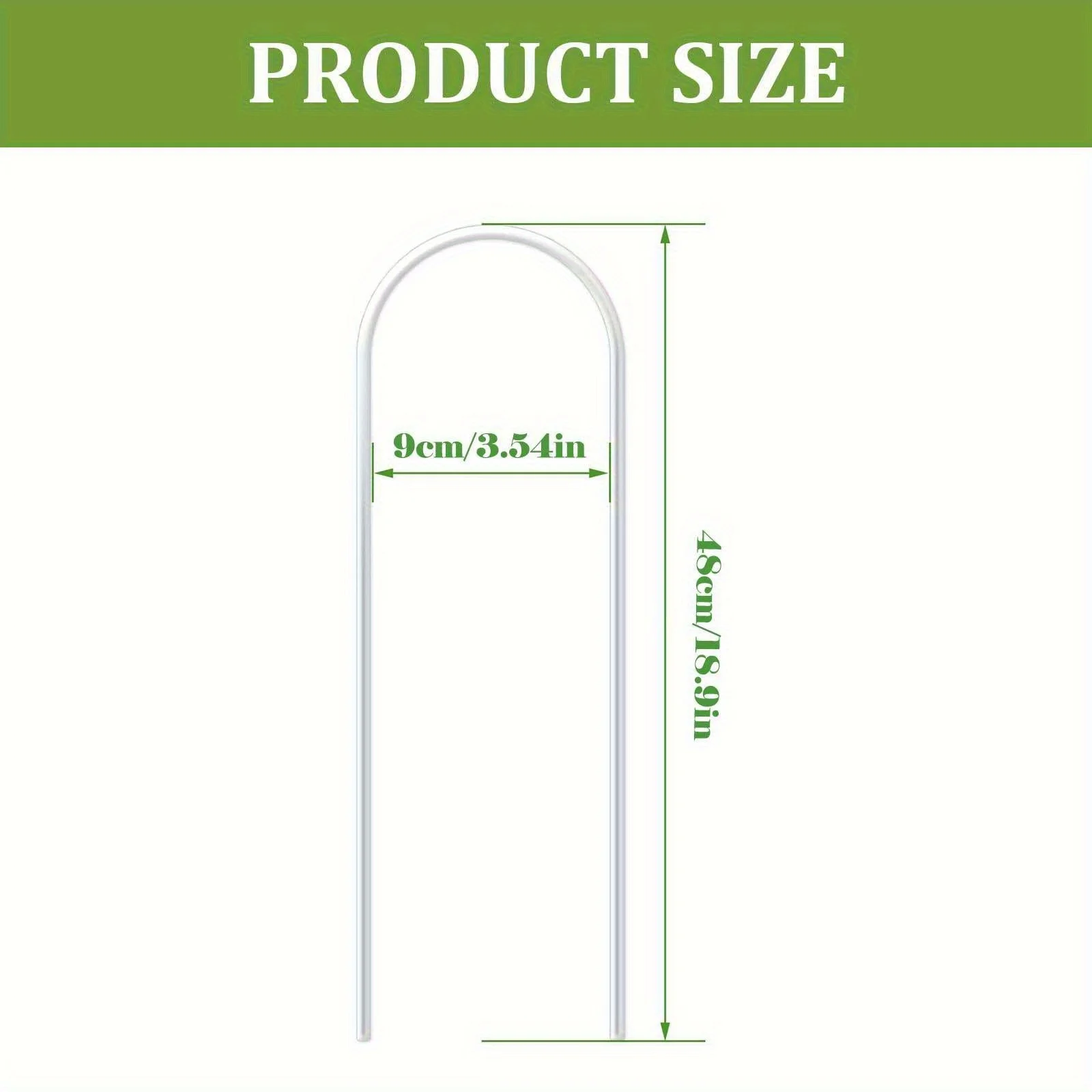 U-Shaped Acrylic Plant Climbing Stakes-for Indoor/Outdoor Vines,Flowers&Garden Plants- Lightweight Stakes for Healthy Growth