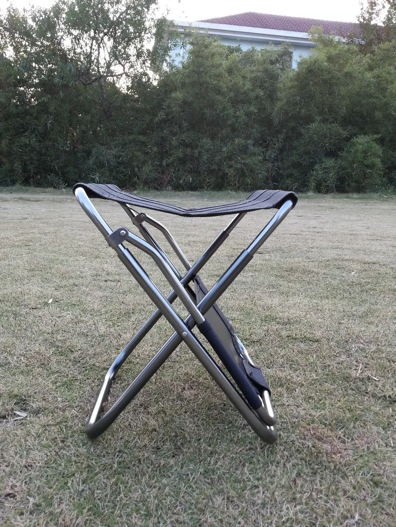 Portable Lightweight Folding Aluminum Alloy Camping Stool Outdoor Travel Fish Small Chair Durable Picnic Seat for Hiking