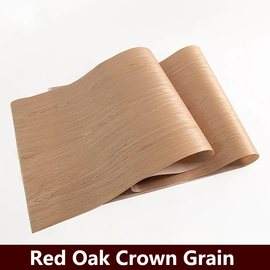 58x250cm Red Oak Engineered Wood Veneer for Furniture, Decorative Surfaces, Wall Paneling & Cabinet Renovation