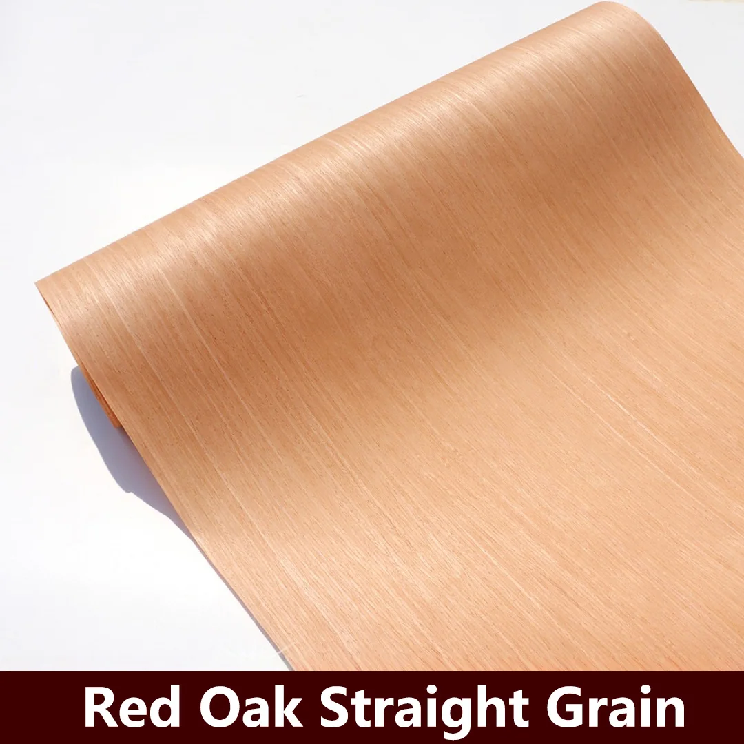 58x250cm Red Oak Engineered Wood Veneer for Furniture, Decorative Surfaces, Wall Paneling & Cabinet Renovation