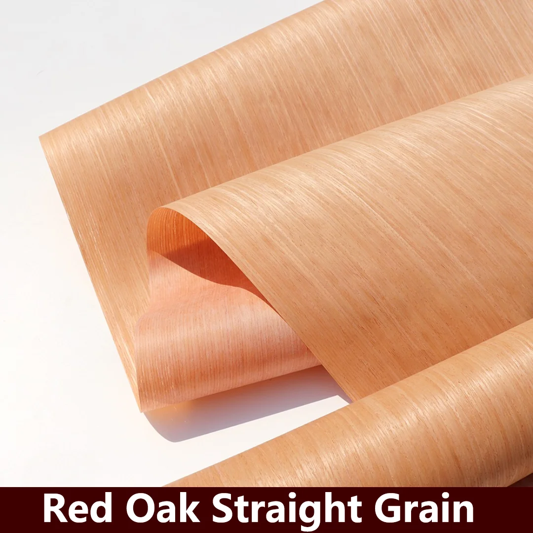 58x250cm Red Oak Engineered Wood Veneer for Furniture, Decorative Surfaces, Wall Paneling & Cabinet Renovation