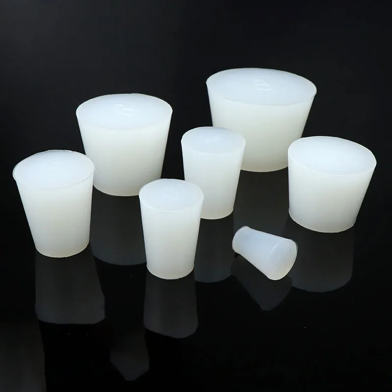 1-10pcs Food Grade Silicone Bottle Stopper Solid Rubber Plug Dia 8-110mm Hight 11-53mm For Wine Bottle Test Tube Glass Container