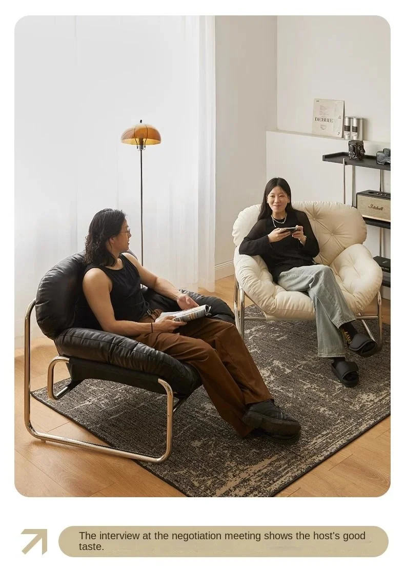 MOMO Single Sofa Chair Living Room Minimalist Leisure Chair Modern Lunch Break Combination Chair Balcony Bedroom Lazy Chair