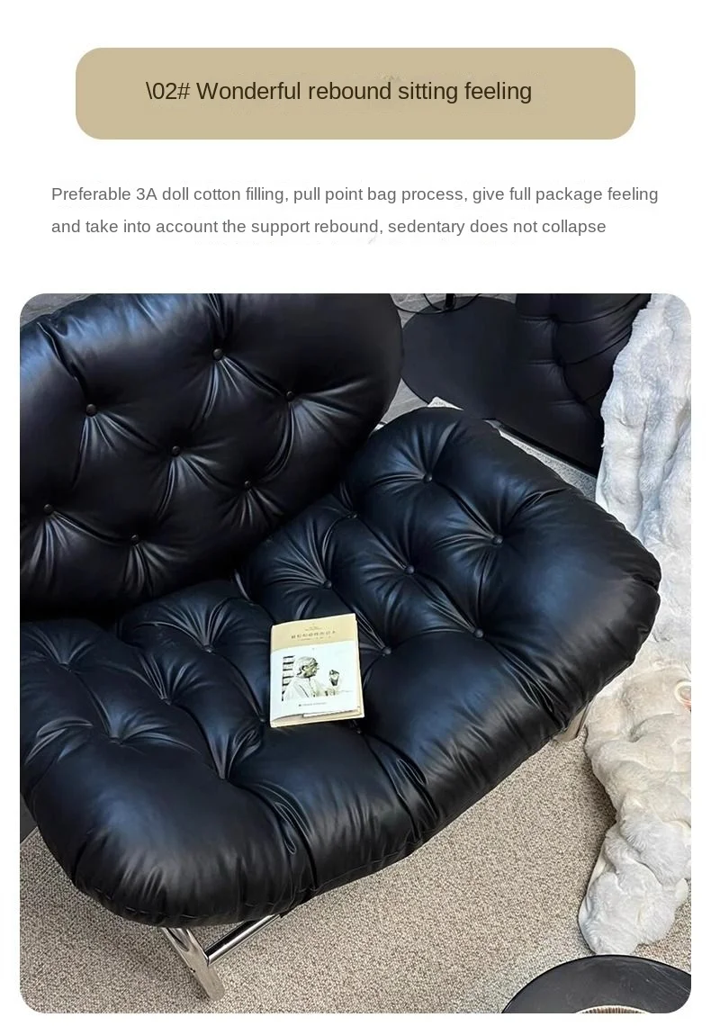 MOMO Single Sofa Chair Living Room Minimalist Leisure Chair Modern Lunch Break Combination Chair Balcony Bedroom Lazy Chair