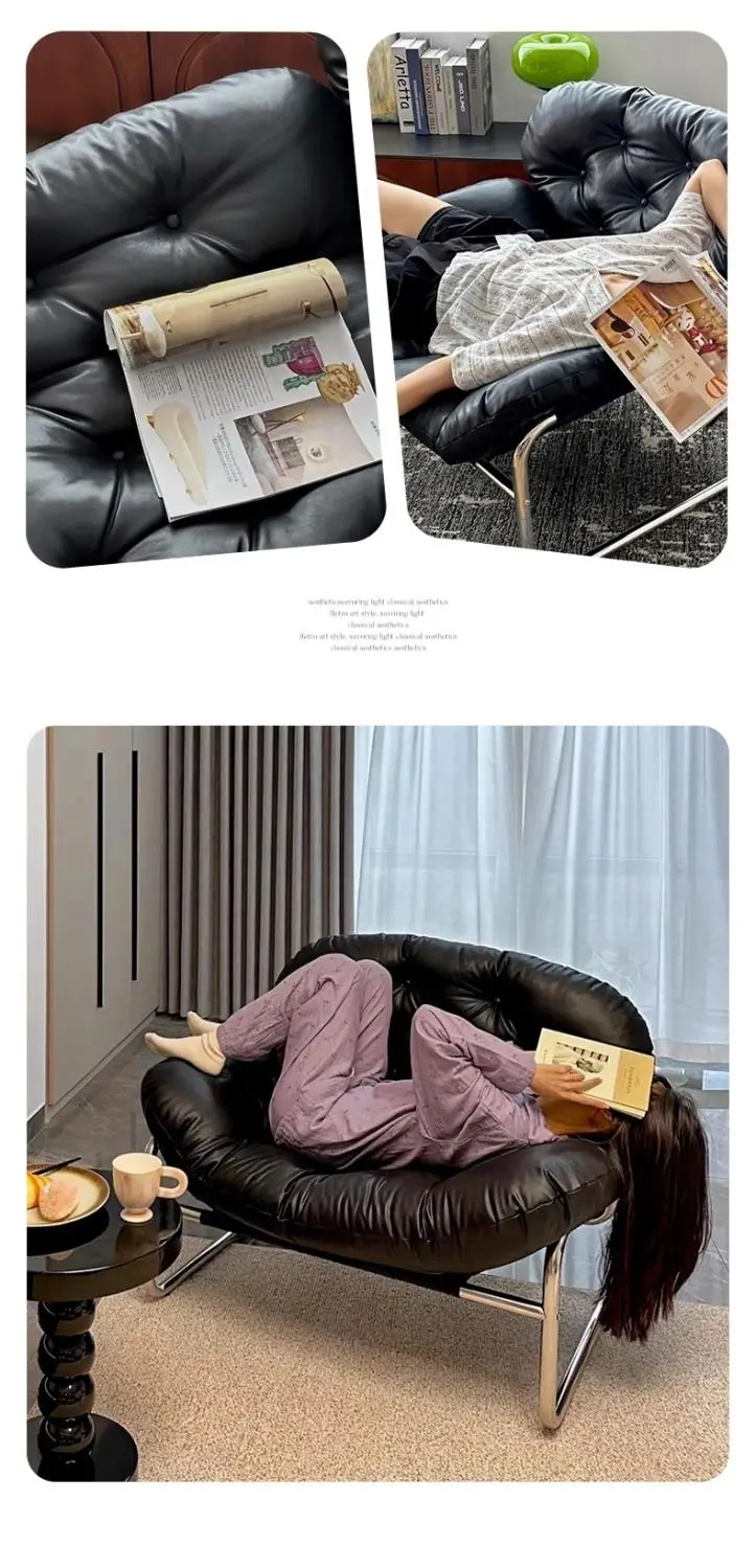 MOMO Single Sofa Chair Living Room Minimalist Leisure Chair Modern Lunch Break Combination Chair Balcony Bedroom Lazy Chair