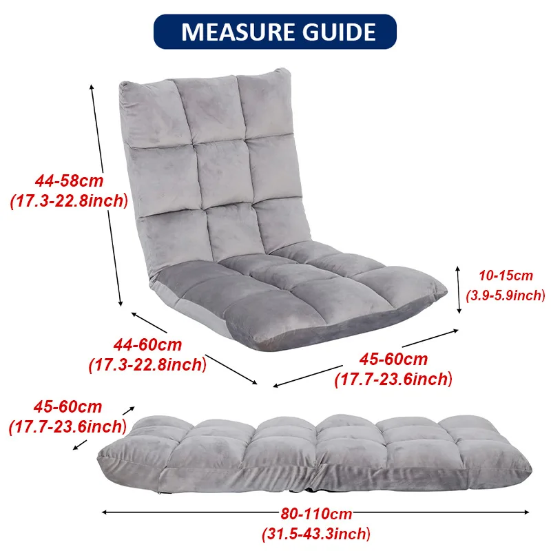 Lazy Sofa Tatami Chair Cover Seat Chair Cover Japanese Folding Dormitory Bed Armchair Case for Legless Recliner Student Sofa Bed