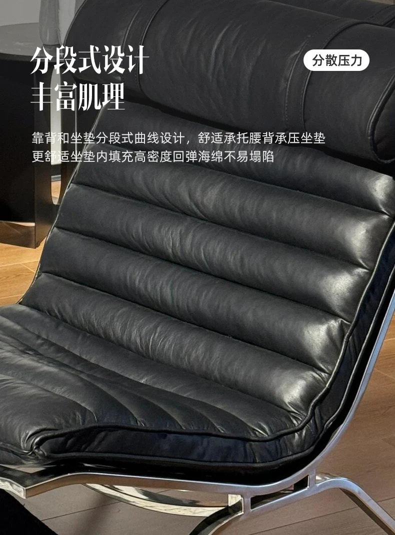Single Sofa Chair Minimalist Light Luxury Living Room Middle-aged Style High-end Designer Sofa Chair Lazy Leisure Recliner