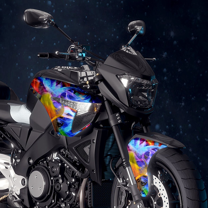 Rainbow Flames Hydrographic Film Water Transfer Printing Film Hydro Dip Film 50cmX100cm
