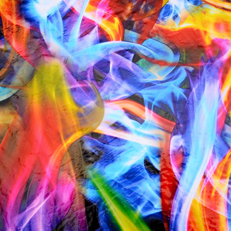 Rainbow Flames Hydrographic Film Water Transfer Printing Film Hydro Dip Film 50cmX100cm