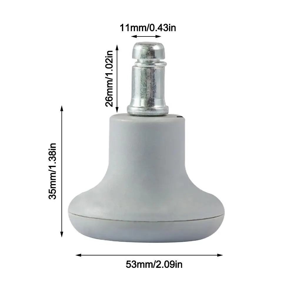 1Pcs Fixed Casters Bed Legs Glides Castor & Insert For Divan Base Sofa Chair Wheels Fixed Casters Anti Slip Universal Wheels