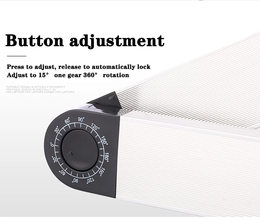 Adjustable Laptop Desk Stand Portable Aluminum Ergonomic Lapdesk For TV Bed Sofa PC Notebook Table Desk Stand With Mouse Pad
