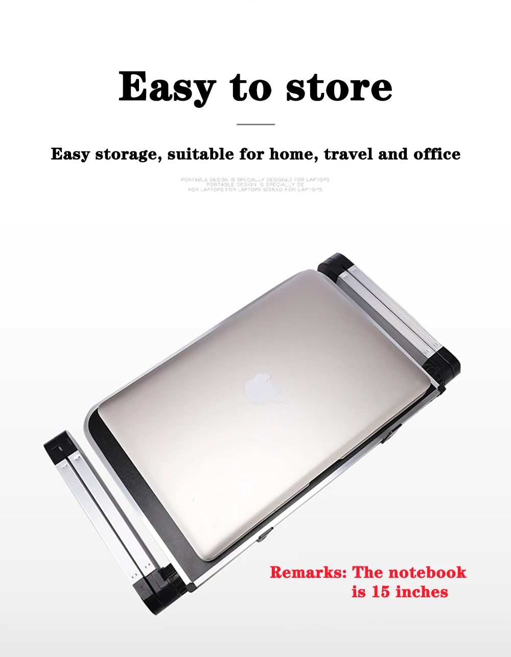 Adjustable Laptop Desk Stand Portable Aluminum Ergonomic Lapdesk For TV Bed Sofa PC Notebook Table Desk Stand With Mouse Pad