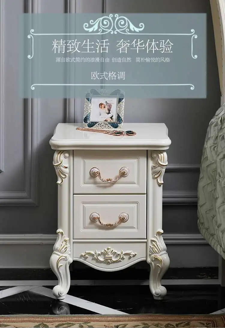 Luxury European Night Table Nordic Aesthetic Unique Italian Nightstand Advanced Sense High-end Criado Mudo Home Furniture