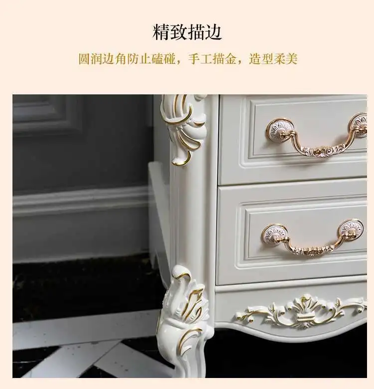 Luxury European Night Table Nordic Aesthetic Unique Italian Nightstand Advanced Sense High-end Criado Mudo Home Furniture