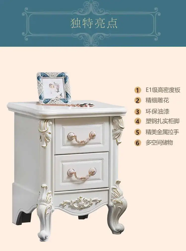 Luxury European Night Table Nordic Aesthetic Unique Italian Nightstand Advanced Sense High-end Criado Mudo Home Furniture