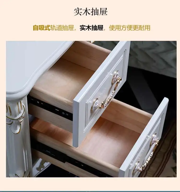 Luxury European Night Table Nordic Aesthetic Unique Italian Nightstand Advanced Sense High-end Criado Mudo Home Furniture