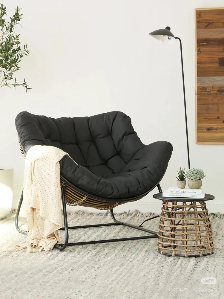 Outdoor Rocking Chair Adult Lazy Sofa Bird Nest Shaped Living Room Balcony Nap Small Apartment Rattan Woven Adul Rocking Chair