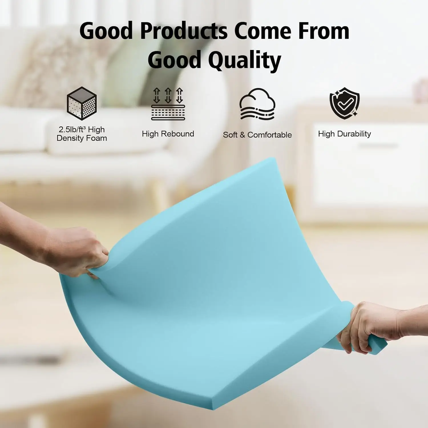 Sofa Couch Cushion Support Sagging Seat Trapezoidal Practical Easy to Install Sofa Repair Sponge for Chair Dorm Household Hotel