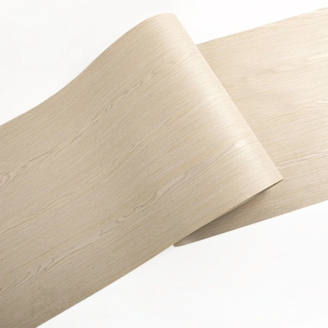 58x250cm White Oak Semi-crown Grain Engineered Wood Veneer For Furniture Walls Cabinets Interior Design And Decorative Projects