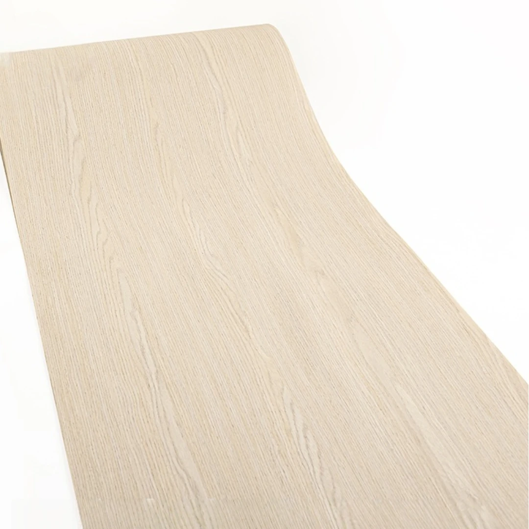 58x250cm White Oak Semi-crown Grain Engineered Wood Veneer For Furniture Walls Cabinets Interior Design And Decorative Projects
