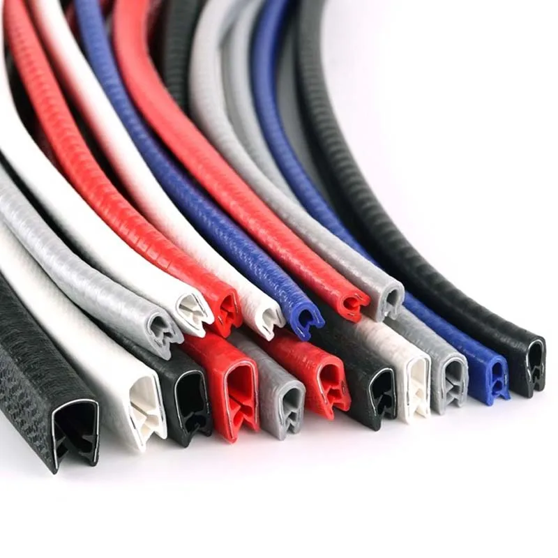 1/5Meter Higth8-26mm Width6-26mm U-Shaped Sealing Strip Rubber Edging Stainless Steel Protectio Car Door Edge Seal Strip