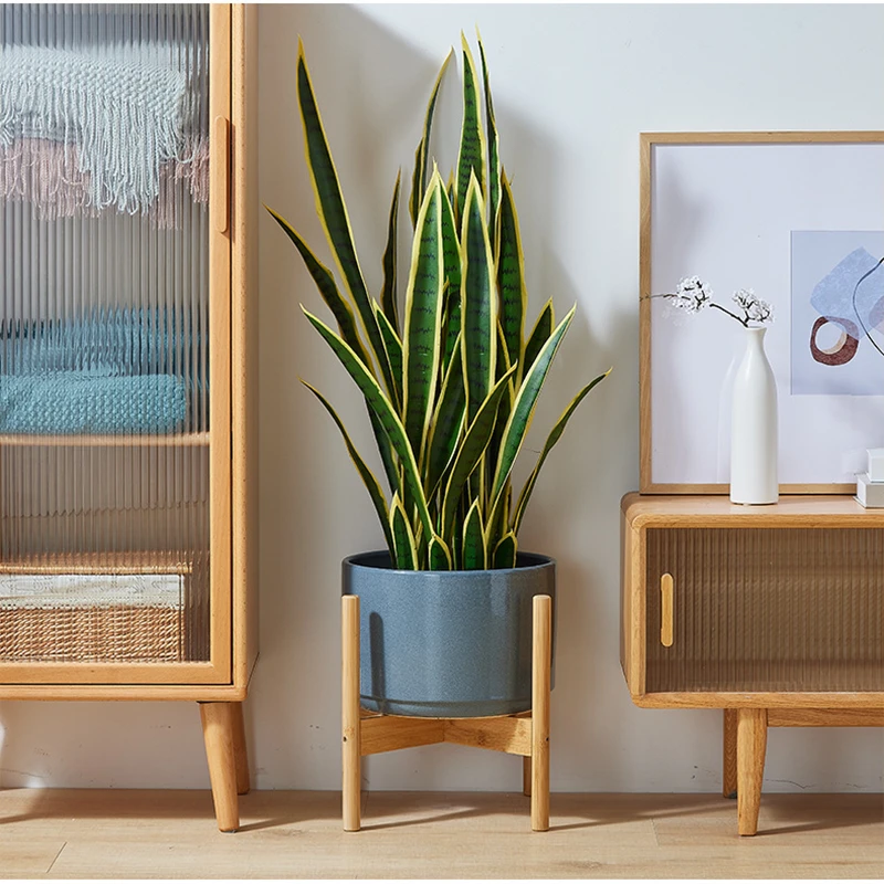 Bamboo Plant Shelf Cross Flower Frame Balcony Garden Plant Holder Stand Flower Pot Rack Garden Indoor Display Plant Stand