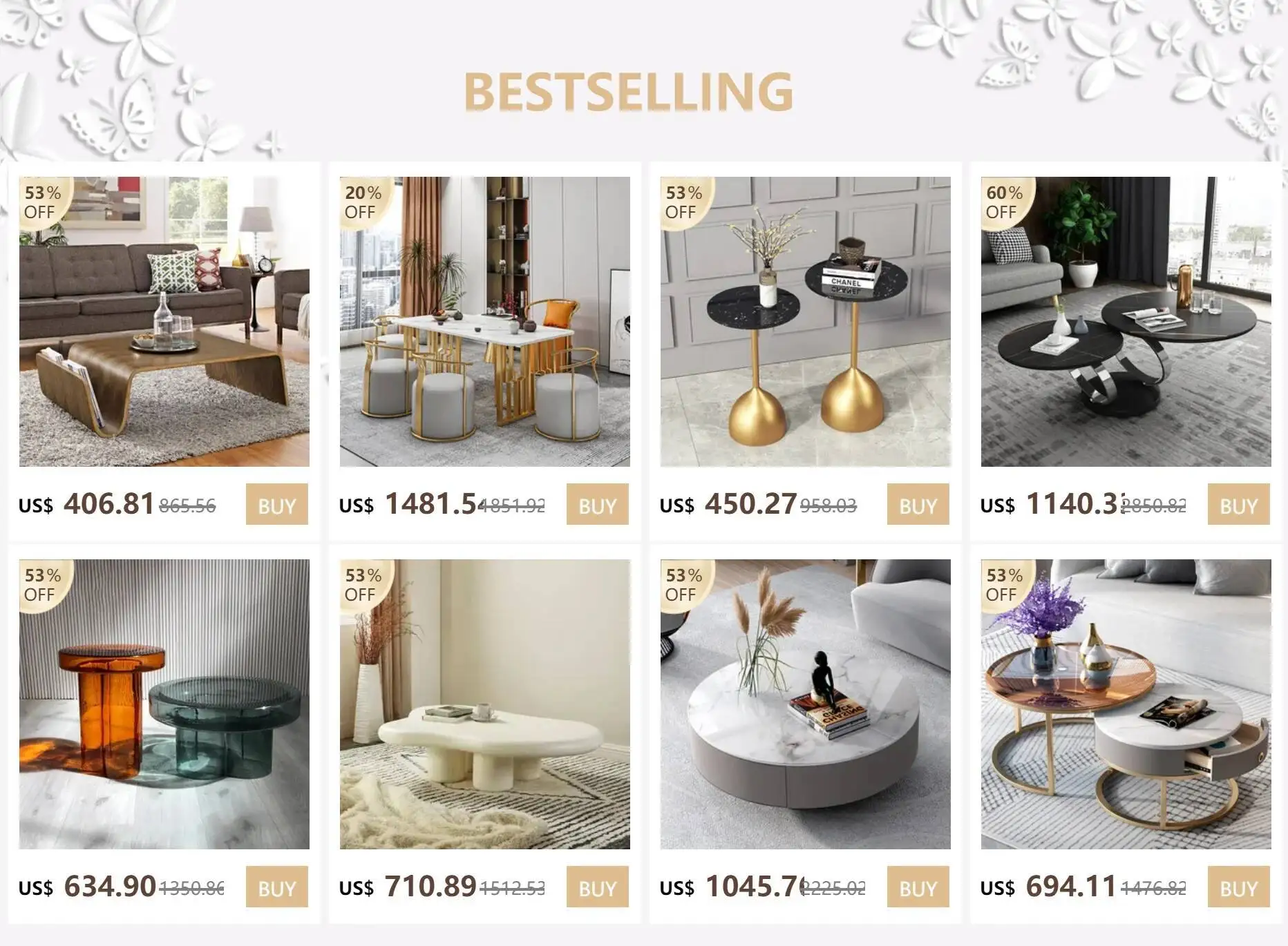 Italian Design Stainless Steel Modern Coffee Table Luxury Round Tables Gold Bedroom Table Living Room Mobile Furniture WWH20YH