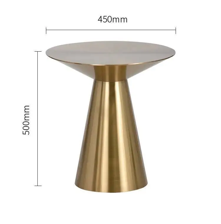 Italian Design Stainless Steel Modern Coffee Table Luxury Round Tables Gold Bedroom Table Living Room Mobile Furniture WWH20YH