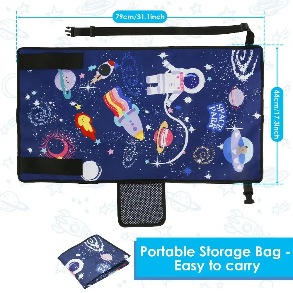 Children's Travel Portable Airplane Bed Cute Cartoon Oxford Foot Leg Rest Airplane Hammock Kids