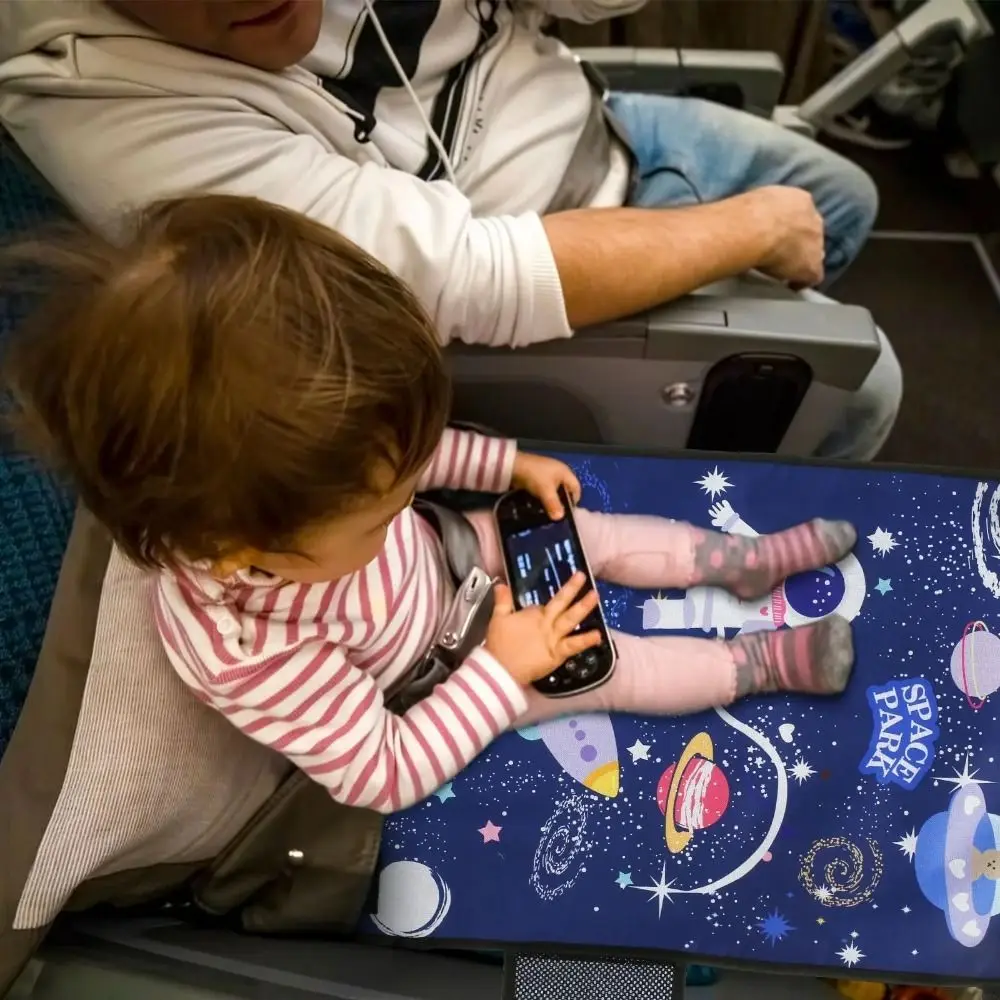 Children's Travel Portable Airplane Bed Cute Cartoon Oxford Foot Leg Rest Airplane Hammock Kids