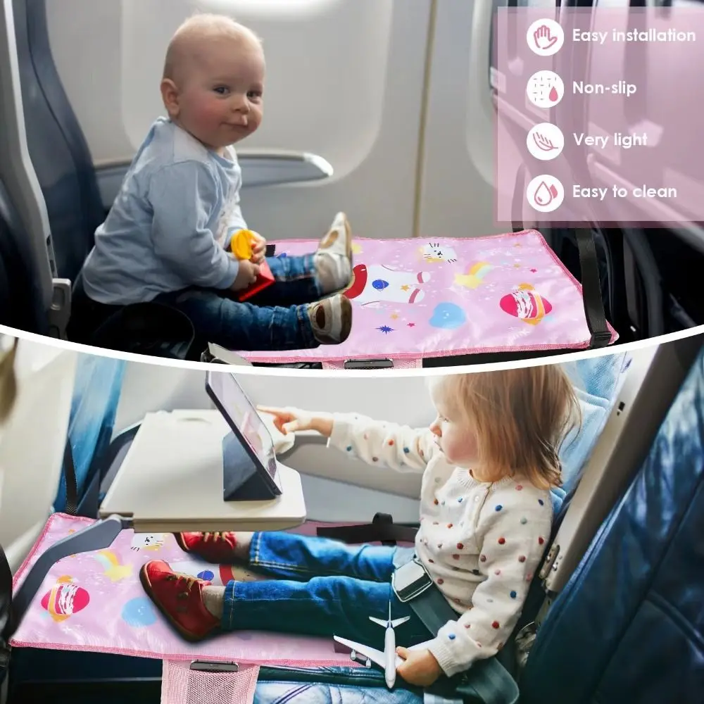 Children's Travel Portable Airplane Bed Cute Cartoon Oxford Foot Leg Rest Airplane Hammock Kids