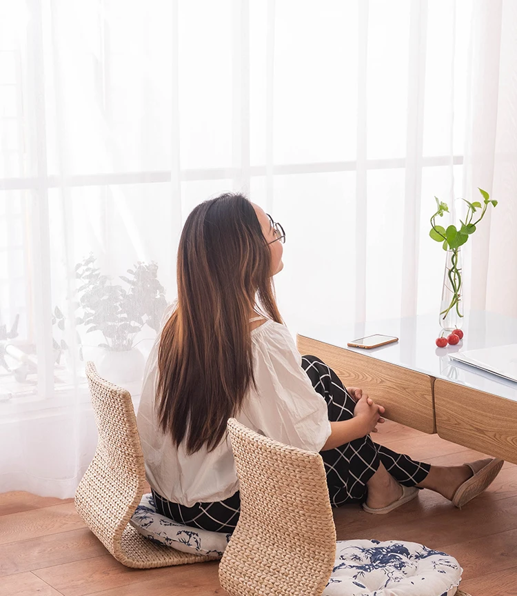 Japanese-style Tatami Chair Legless Straw Rattan Chairs Bed Bay Window Computer Seat Bedroom Dormitory Putuan Sitting Pier