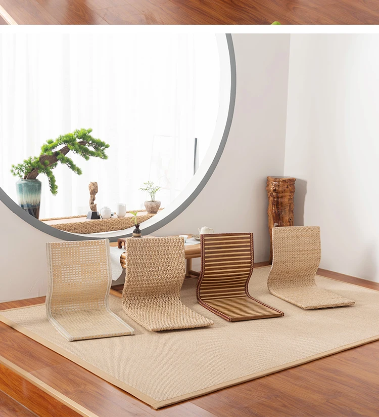 Japanese-style Tatami Chair Legless Straw Rattan Chairs Bed Bay Window Computer Seat Bedroom Dormitory Putuan Sitting Pier