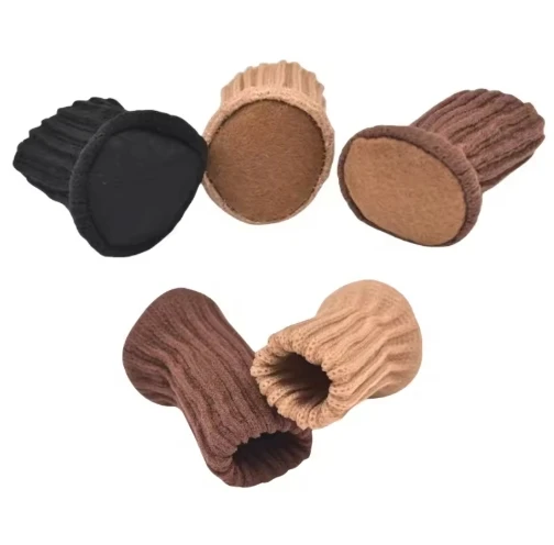 24Pcs Knitted Silent Furniture Legs Socks High Elastic Feet Socks Floor Protectors with Anti-Slip Pads Thick Chair Feet Covers
