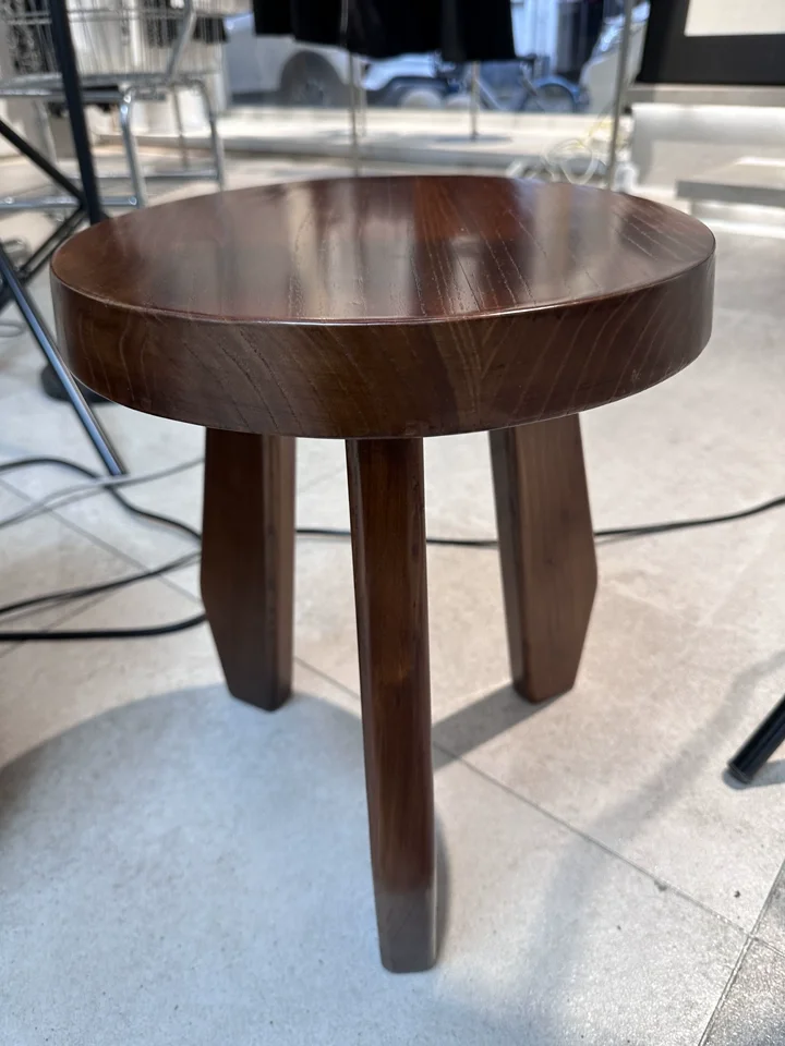 Japanese Elm Wood Step Stools Wabi-Sabi Style Low Bench Minimalist Entryway Seat Rustic Side Table for Living Room & Bedroom