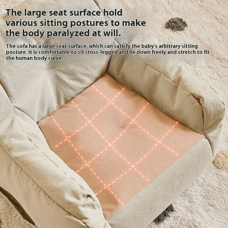 Solid Color Sofa Chair Cartoon Seat Children Sofa Lazy Cat Bean Bag Environ Mentally Friendly Portable Sofa Bedroom Furniture